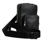 Black Calfskin Leather Logo Plaque Bodybag Bag