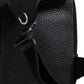 Black Calfskin Leather Logo Plaque Bodybag Bag