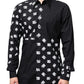 Black DG Logo Print Slim Fit Cotton Shirt