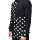 Black DG Logo Print Slim Fit Cotton Shirt