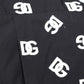 Black DG Logo Print Slim Fit Cotton Shirt