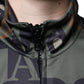 Army Green Logo Full Zip Polyester Sweater