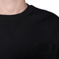 Black Logo Cotton Long Sleeves Sweatshirt Sweater