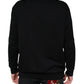 Black Cotton Crown Pullover Sweatshirt Sweater