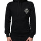 Black Cotton Hooded Logo Full Zip Sweater