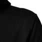 Black Cotton Hooded Logo Full Zip Sweater