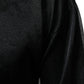 Black Polyester Pullover Sweatshirt Sweater