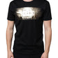 Black Cotton DG Logo Print Casual T-shirt