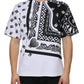 White Bandana Print Cotton Short Sleeves T-shirt