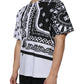 White Bandana Print Cotton Short Sleeves T-shirt