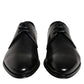 Black Leather Derby Formal Dress Shoes