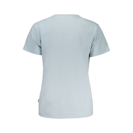 Light Blue Cotton Tops & T-Shirt
