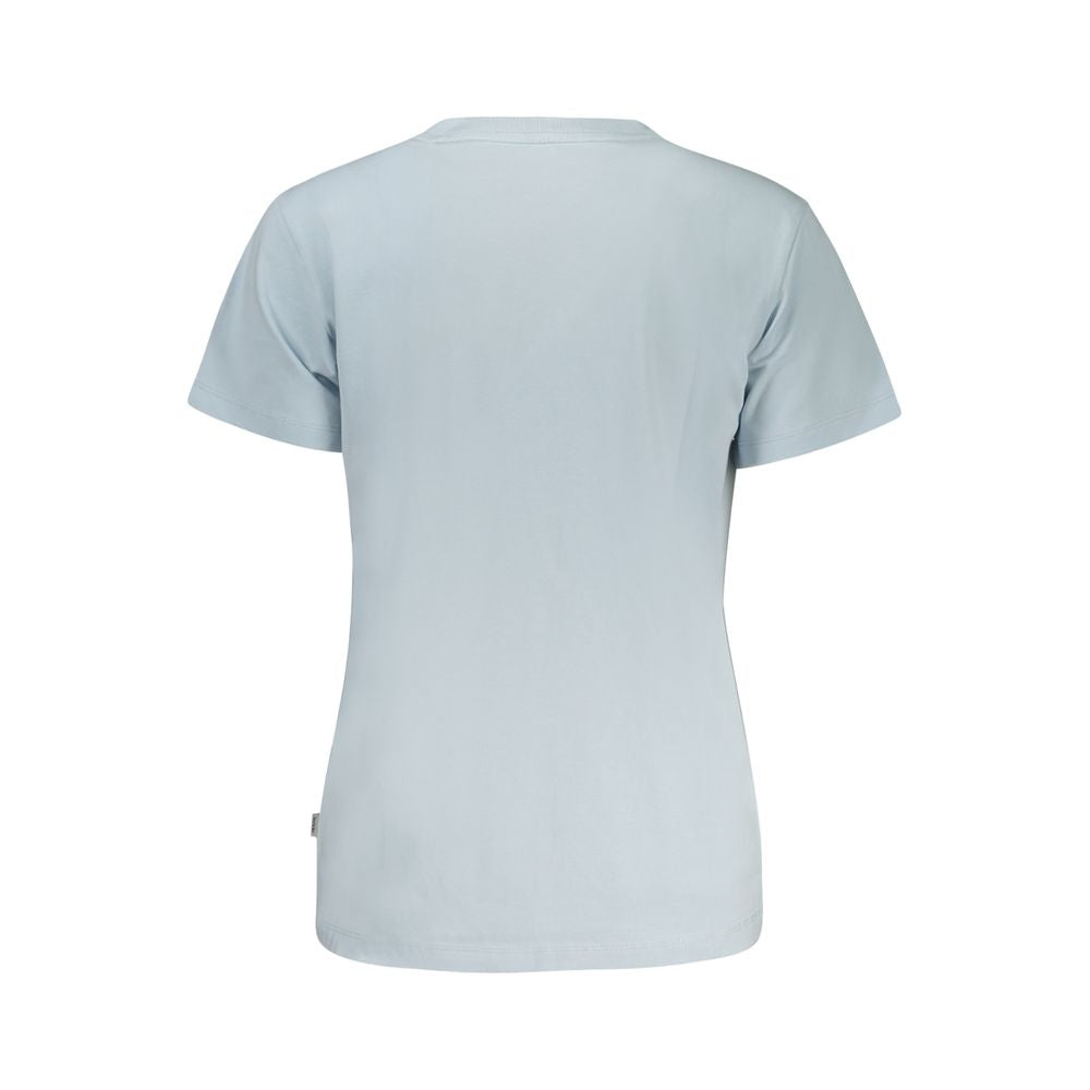 Light Blue Cotton Tops & T-Shirt