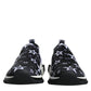 Black White Star Print Sorrento Sneakers Shoes