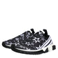 Black White Star Print Sorrento Sneakers Shoes