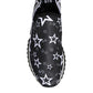 Black White Star Print Sorrento Sneakers Shoes