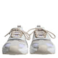 White Beige Leather Sport DAYMASTER Sneakers Shoes