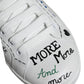 White Heart Studded Low Top Sneakers Shoes
