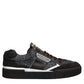 Black White Leather Miami Low Top Sneaker Shoes