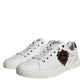 White Leather Heart Low Top Casual Sneakers Shoes