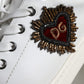 White Leather Heart Low Top Casual Sneakers Shoes