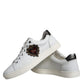 White Leather Heart Low Top Casual Sneakers Shoes