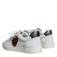 White Leather Heart Low Top Casual Sneakers Shoes