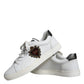 White Leather Heart Low Top Casual Sneakers Shoes