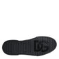 Black Leather Low Top Portofino Sneakers Shoes