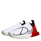 White Red Low Top Sorrento Men Sneakers Shoes