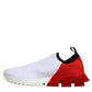 White Red Low Top Sorrento Men Sneakers Shoes