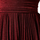 Red One Shoulder Pleated A-line Mini Dress