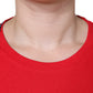 Red Cotton Crew Neck Short Sleeve Tee T-shirt