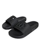 Black Rubber Slides Sandals Beachwear Shoes