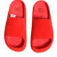 Red Rubber Slides Sandals Beachwear Shoes