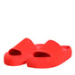 Red Rubber Slides Sandals Beachwear Shoes