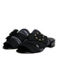 Black White Crystal Slides Sandals Shoes