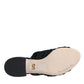 Black White Crystal Slides Sandals Shoes