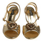 Gold Devotion Embellished Keira Sandals Shoes