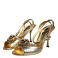 Gold Devotion Embellished Keira Sandals Shoes