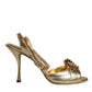 Gold Devotion Embellished Keira Sandals Shoes