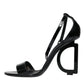 Black KEIRA Heels Ankle Strap Sandals Shoes