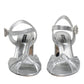 Silver Mirror Heels KEIRA Sandals Shoes