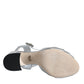 Silver Mirror Heels KEIRA Sandals Shoes