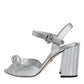 Silver Mirror Heels KEIRA Sandals Shoes