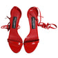 Red Leather Keira High Heels Sandals Shoes