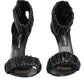 Black High Heels Ankle Strap Sandals Shoes