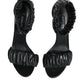 Black High Heels Ankle Strap Sandals Shoes