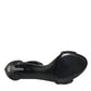 Black High Heels Ankle Strap Sandals Shoes