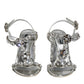 Silver Leather T-strap Crystal Sandals Shoes